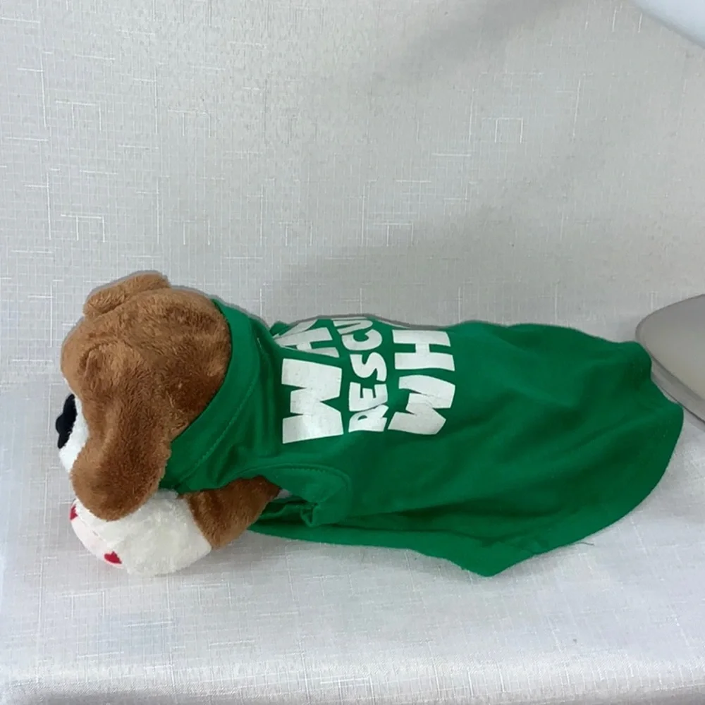 720 10/$50🏄🏻‍♀️ Small Dog Who Rescued Who Green Outfit